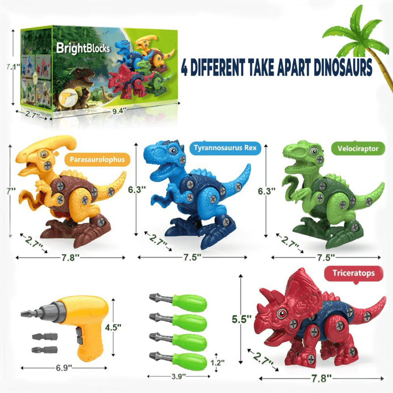 Dinosaur Building Toy Set | Kids Educational Blocks